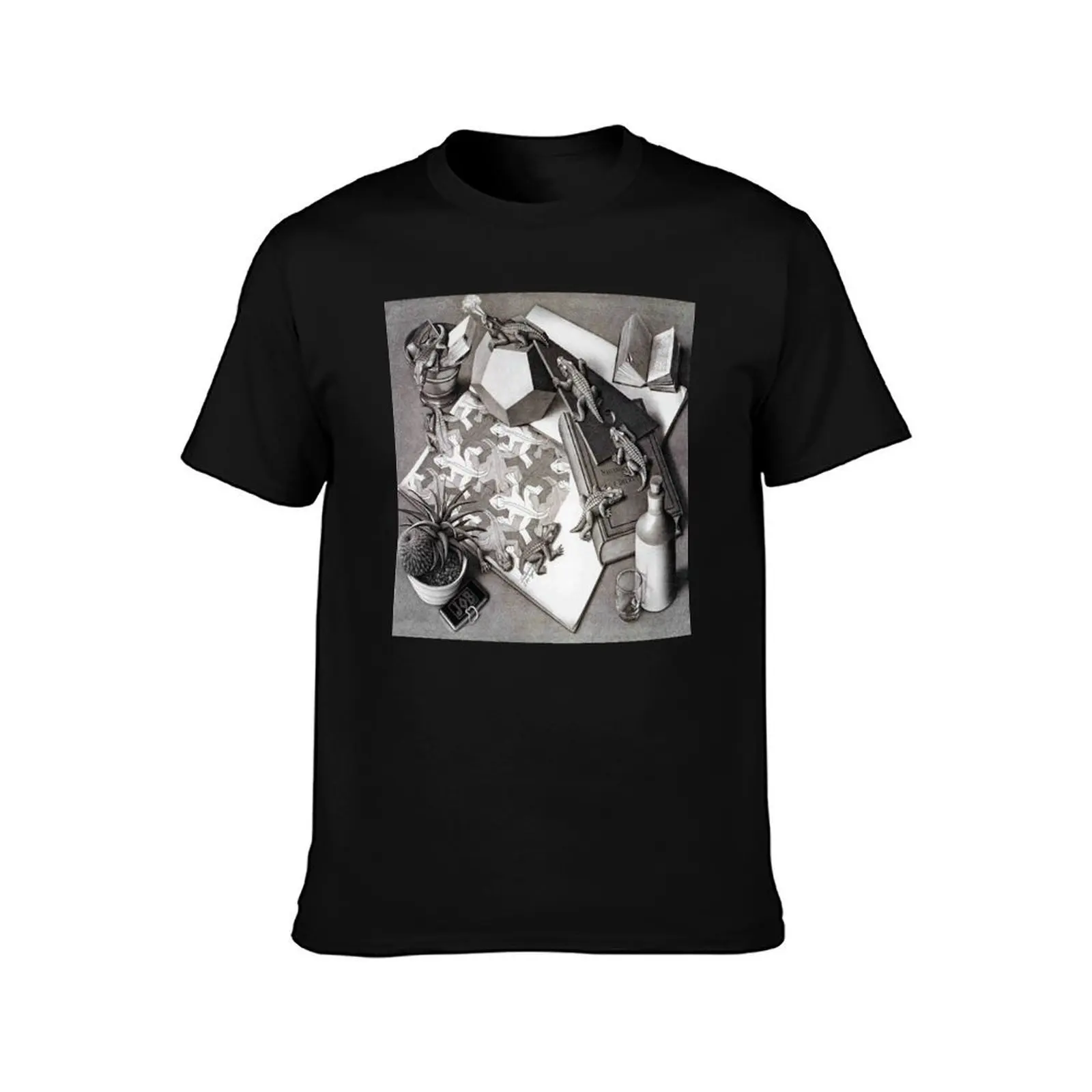 Escher Classic T Shirt T-Shirt Sweat Resistant Workout Tee Shirt