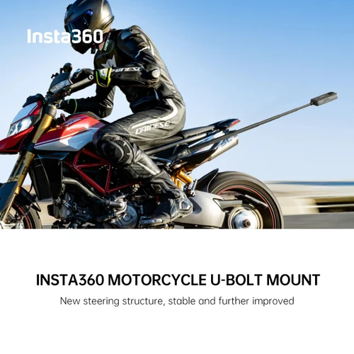 Insta360-abrazadera de perno en U para motocicleta, Clip de barra para asiento trasero de Motor de ciclismo para X4 X3 Ace Pro 2 X2, accesorios originales de engranaje de Moto