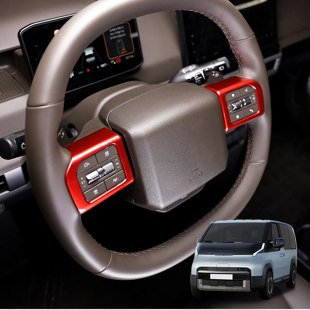 For Kia PV5 2025-2026 LHD/RHD Car Steering Wheel Decor Cover Trim Interior Refit Styling Auto Interior Decoration Accessories