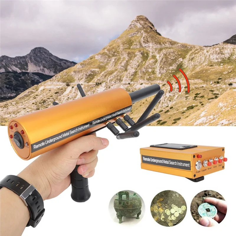 เครื่องตรวจจับโลหะ AB66-Gold Locator ค้นหาแม่นยำสำหรับเครื่องตรวจจับโลหะ AKS พร้อมความลึก 30 เมตร และระยะ 1200 เมตร 6 เสาอากาศ