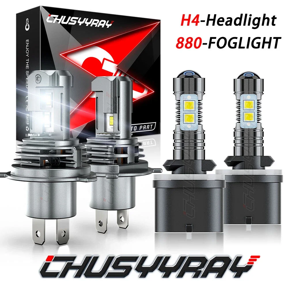 

9003/H4+880 6000K LED Headlight High/Low + Fog Light Bulbs FOR Mitsubishi Galant 1999-2003