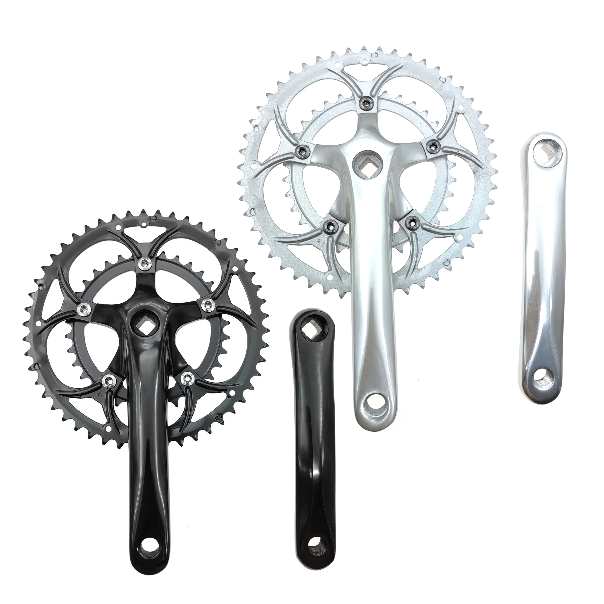 Platos y bielas para bicicleta de carretera, 50/34T, BCD, 110mm, 8/9 velocidades, agujero de diamante, piñones dobles, piezas de bielas, accesorios