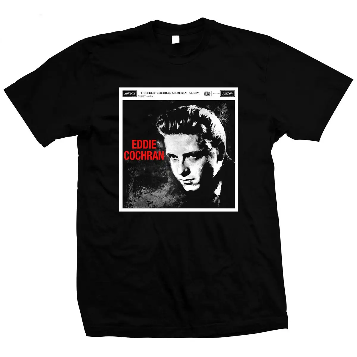 Eddie Cochran Album Hand screened pre shrunk 100 cotton t shirt