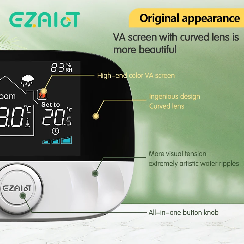 Termostato Wireless caldaia a Gas RF433 regolatore di temperatura ambiente termoregolatore programmabile per riscaldamento a pavimento alimentato