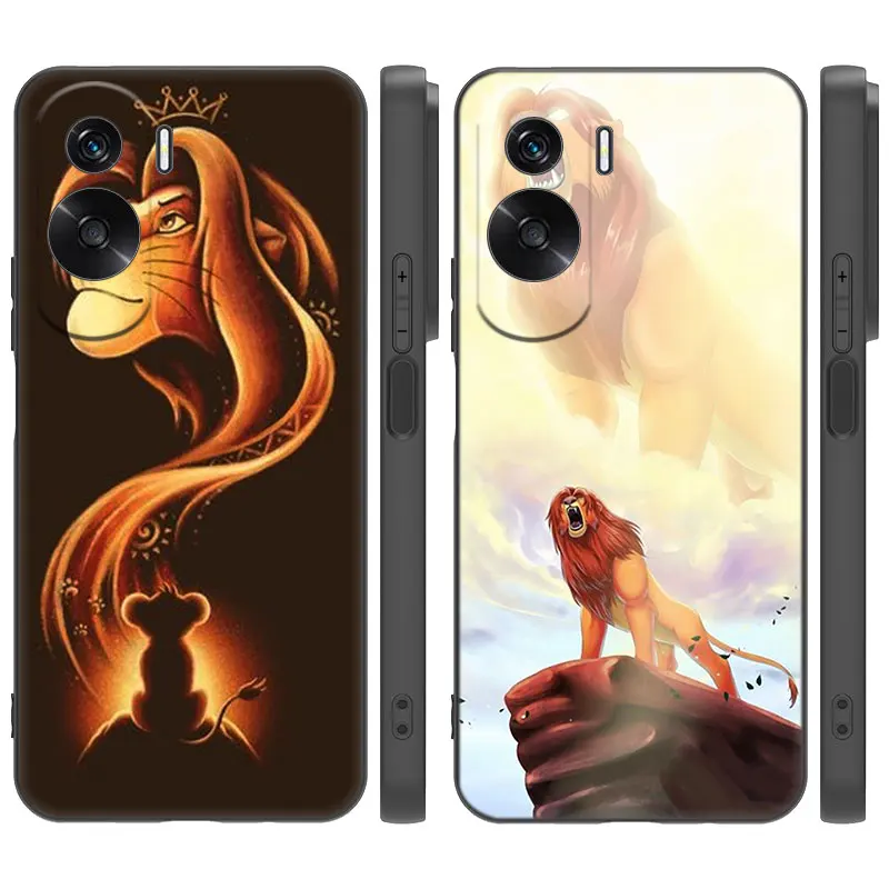 Lion King Simba Cartoon Cover Black Case For Huawei Nova 11 Pro 12 10 9 8 Pro 11i 8i 7i 11SE 10SE 9SE Y91 Y90 Y71 Y70 Y61 Y60