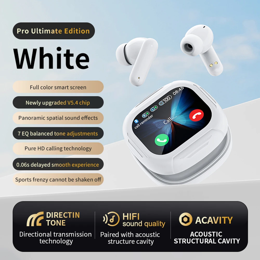 LX-60 Bluetooth 5.4 Headphones Intelligent Wireless Touch Screen Hifi Sound Effect Noise Reduction Long Battery Life Earphone