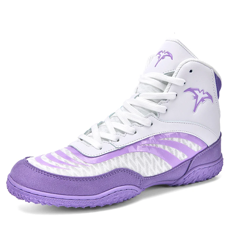 

High Top Boxing Shoes For Men Breathable Mesh Combat Wrestling Training Sneakers