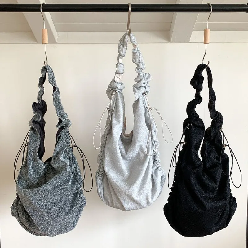 2024 nowe torby na ramię o dużej pojemności dla kobiet ze sznurkiem zaprojektowane w stylu Crossbody proste nylonowe Bolsos Сумка
