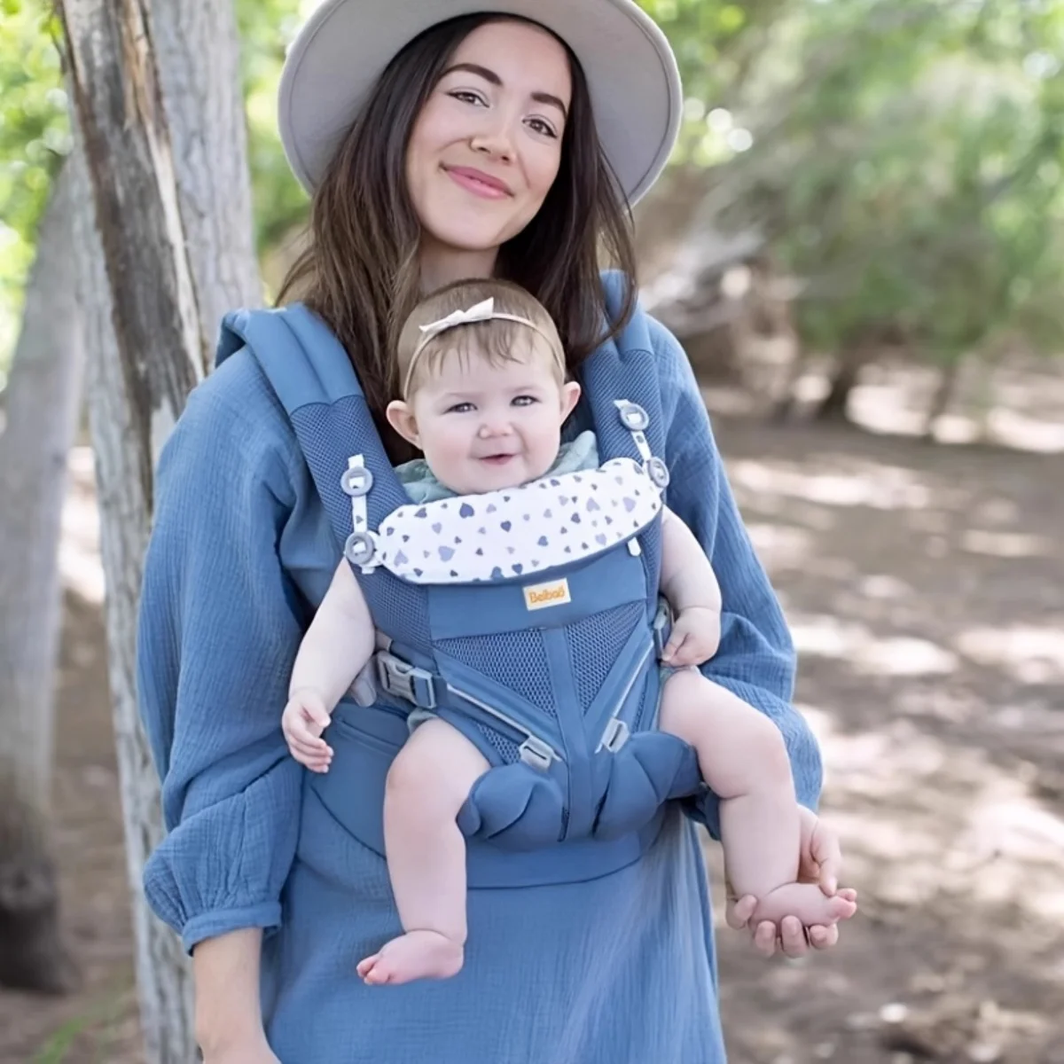 BEIBAO Breathable Mesh Baby Carrier, Ergonomic Multi-Position Infant Sling with Storage Bag, Hands-Free Newborn to Toddler