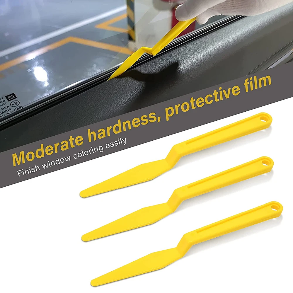 FOSHIO Window Tint Shank Gasket Squeegee Door Glass Corner Gap Wrapping Car Sticker Foil Protective Film Edge Micro Install Tool