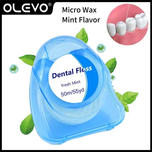 치과용 치실 마이크로 왁스, 페퍼민트 향, 민트 치실 롤, 치간 브러시, 이쑤시개, 구강 위생, 깨끗한 와이어, 50m  Best5