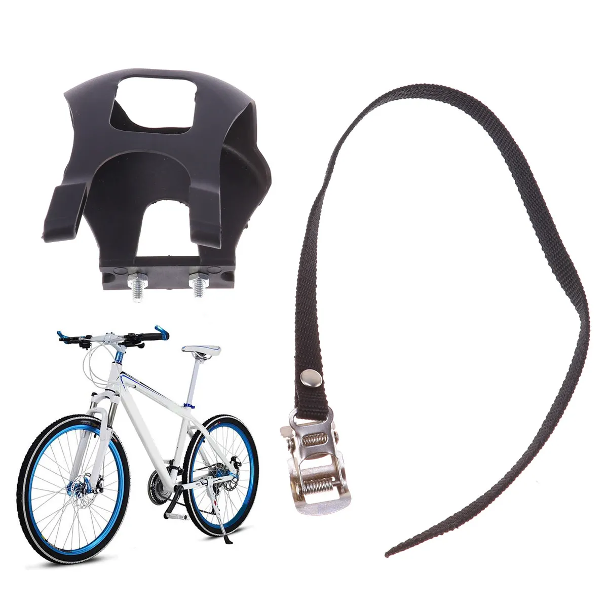 

Комплект из 2-х черных пластиковых регулируемых противоскользящих ремней для велосипедных педалей (для шоссейных и горных велосипедов), безопасные ремни для фиксации ног