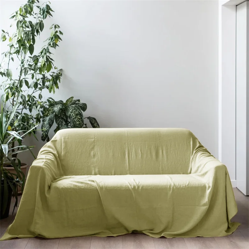 Sofabezug aus 100 % Leinen, hochwertiger Sofabezug, weicher Couch-Stuhlbezug für Wohnzimmer, Schlafzimmer, LOVESEAT Heimtextilien