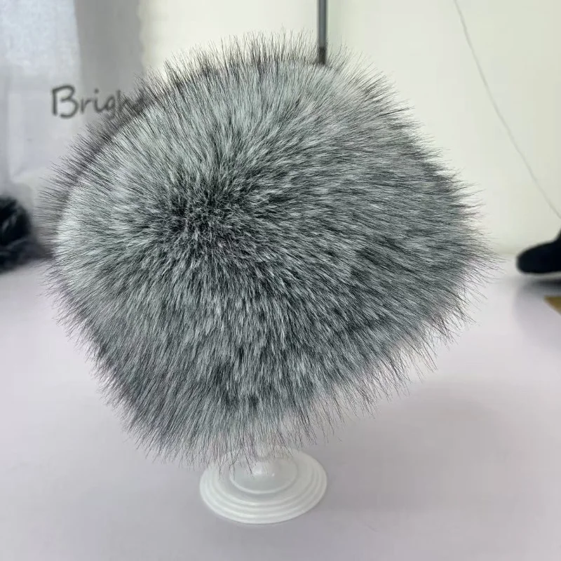 دافئ سدادات حماية الأذن الثلوج قبعة تزلج رقيق الفراء المرأة الشتاء قبعة الإناث فو الثعلب الفراء منفذها قبعة يندبروف الروسية قبعة بونيه MZr15