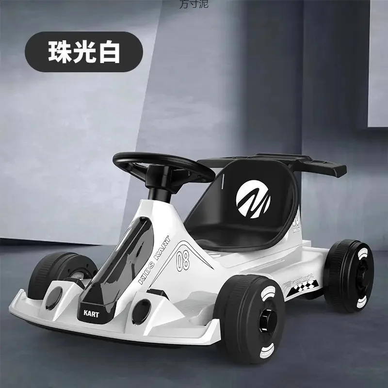 Children's electric go kart anti rollover drift four-wheel car, men and women can sit and charge remotely