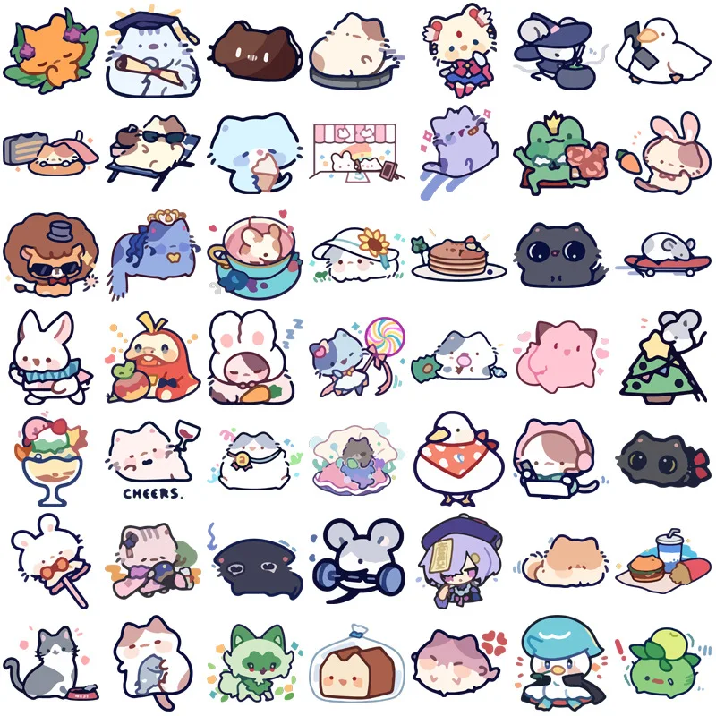 ملصق جرافيتي على شكل دب حيوان كرتوني لطيف على شكل ديناصور للأمتعة حقيبة هاتف كمبيوتر محمول شارات دفتر #4