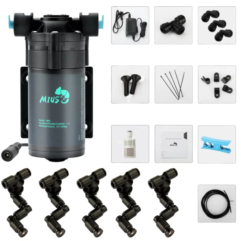 Reptielen Fogger Stille Pomp Misting Spray Systeem Kit Vernevelaar Voor Planten Kas Tuin Irrigatie Terrarium Spuitapparaat