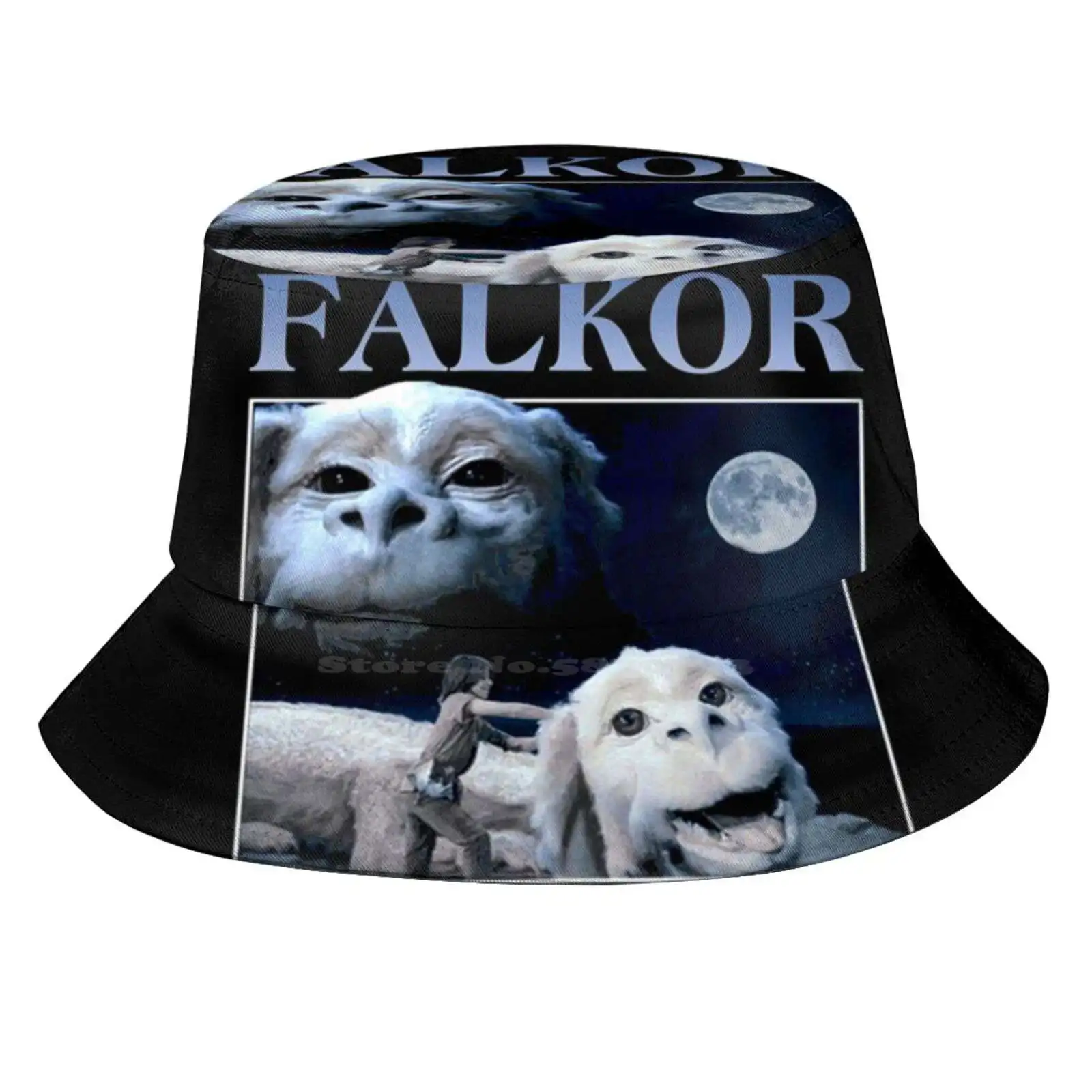 Neverending Design Story Movies -Falkor Sun Cap Fisherman Hat Bucket Hats Atreyu Falkor Falcor Fantasy Never Ending Story The