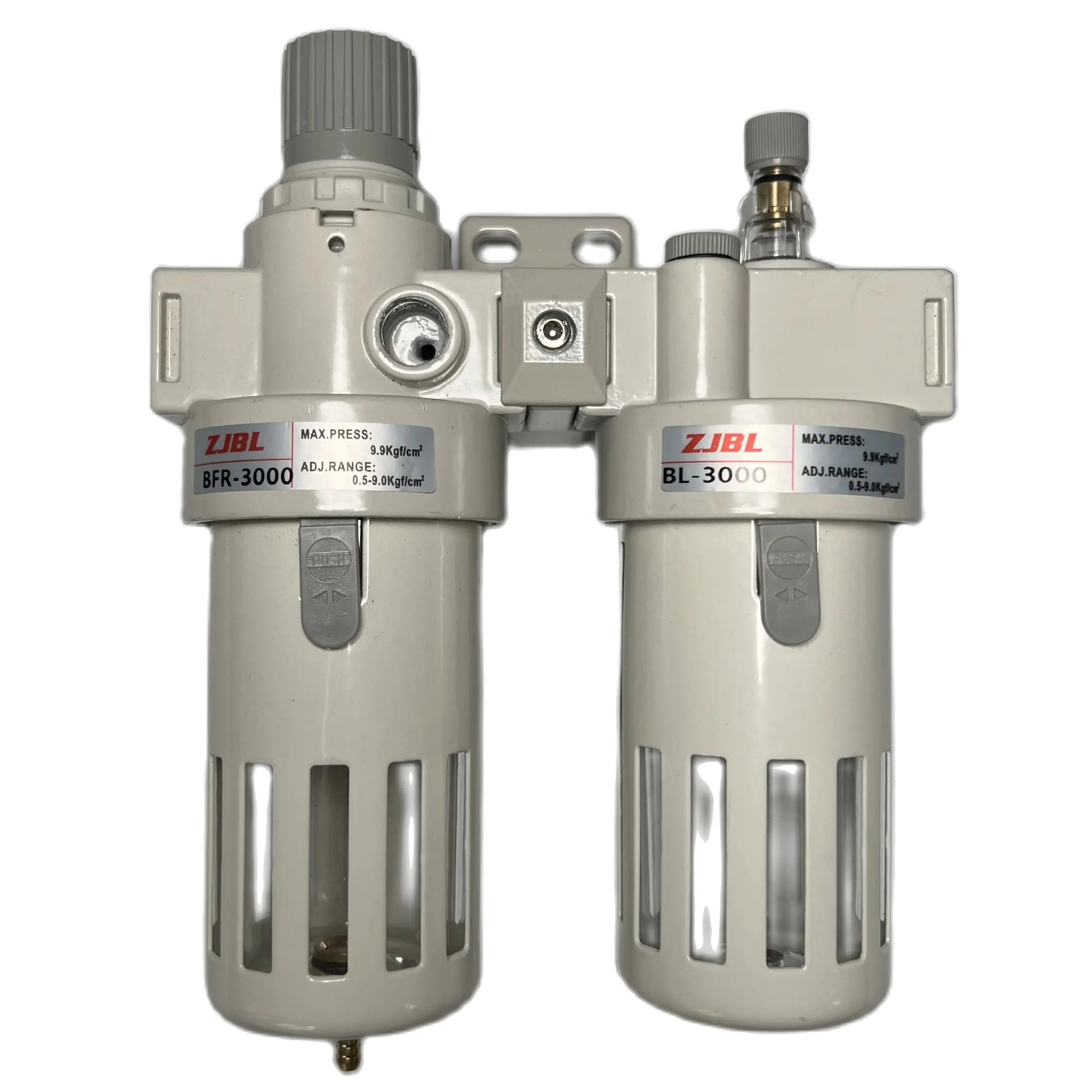 Zusen  AirTAC White Spray Molding Oil-water Separator BFC2000/3000/4000 Pressure Regulating Filter Pneumatic Double Piece FRL