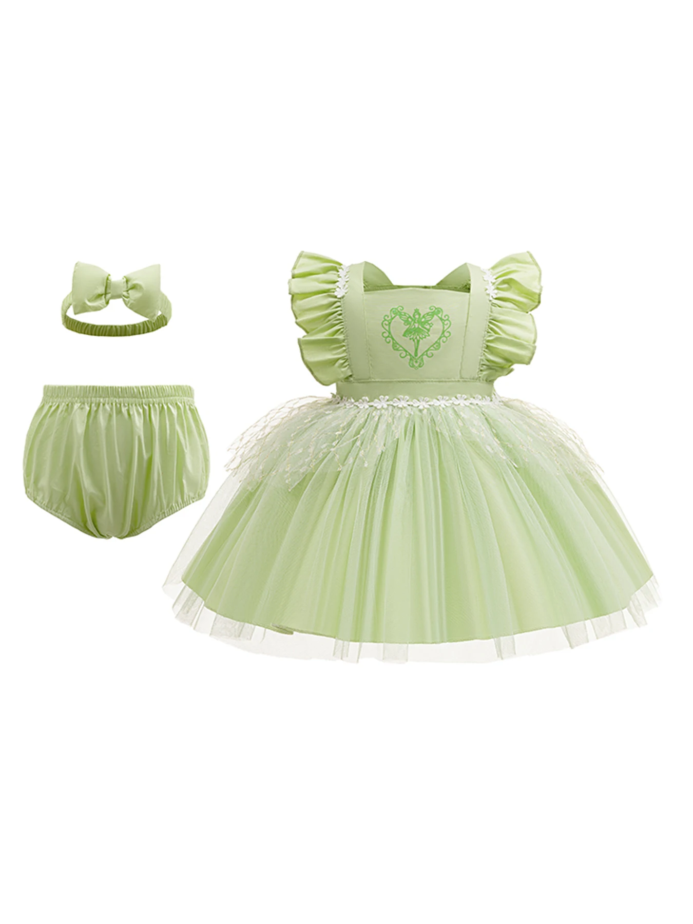 3 Piece/set  Baby Girl Cotton Clothing Set Soft Summer Princess Set Dress and Pants With Headband Newborn Stylish Wardrobe