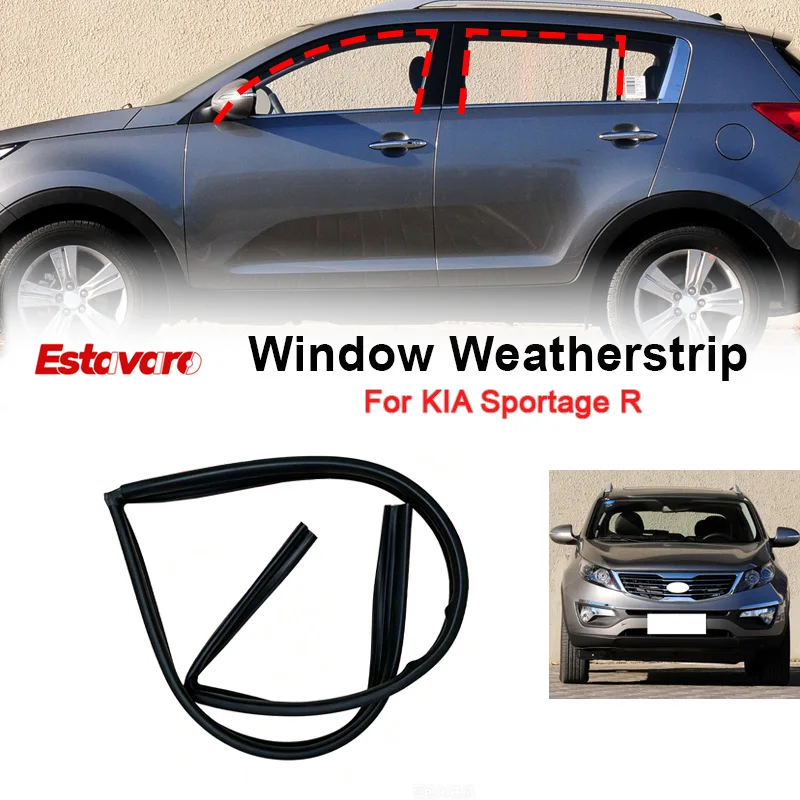 For KIA Sportage R Channel Upper Rubber Strip Weatherstrip Sealing Door Glass Lifter Guide Groove Mud Trough Car Accessories