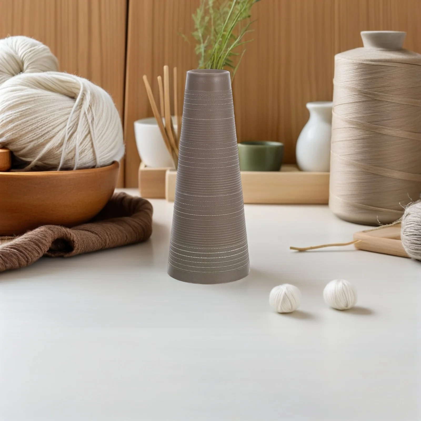 10-個の繊維糸巻きチューブ、かぎ針編み用のテーパープラスチックコーン、ウール糸スプール、効率的な巻き取りツール、滑り止め表面