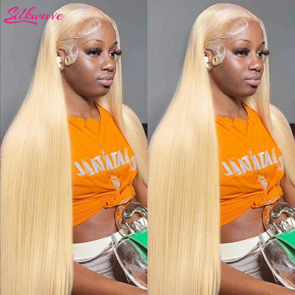 200 Density 13x4 Straight 613 Honey Blonde Lace Front Human Hair Wig 100% 30 36 Inch Colored Wig 13x6 HD Lace Frontal Wigs