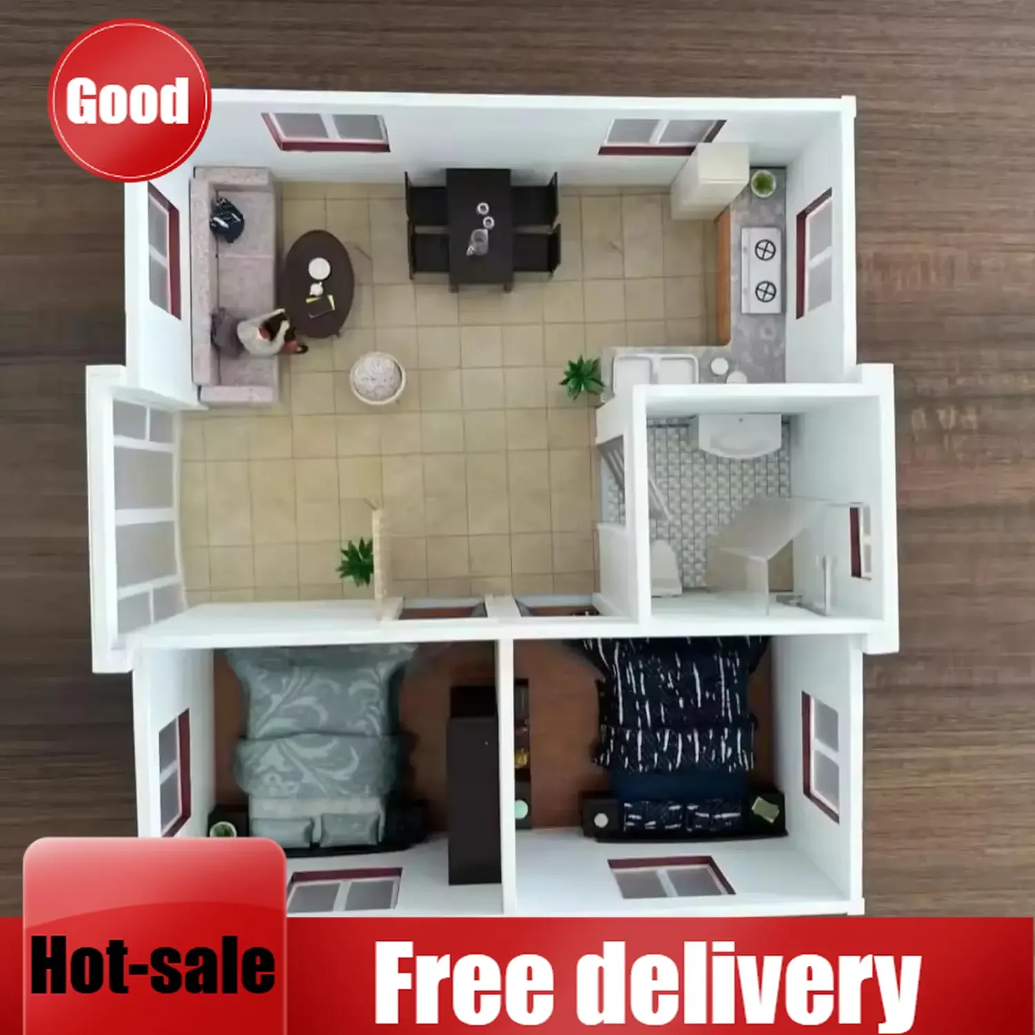 

Модульные складные расширяемые контейнерные дома для проживания взрослых с 2-3 спальнями, 1 полностью оборудованной кухней и ванной комнатой, мобильные