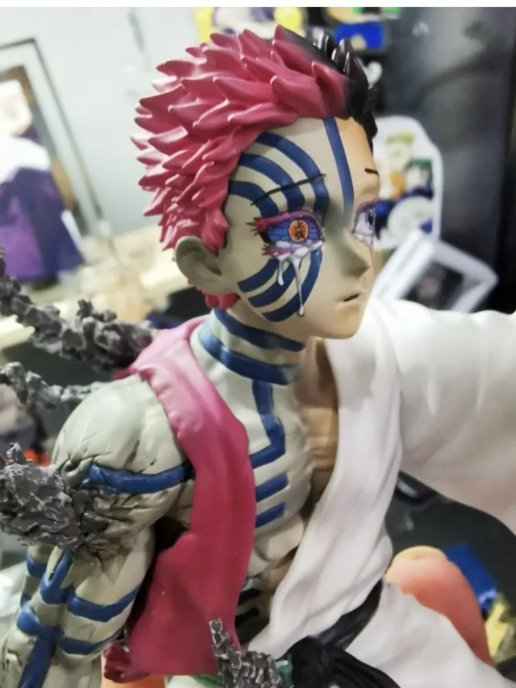 Nowe postacie anime 13cm Demon Slayer Figurka Anime - Akaza Hakuji Figurka Akcji PVC Ozdoba na Biurko Kolekcjonerska Zabawka dla Fanów