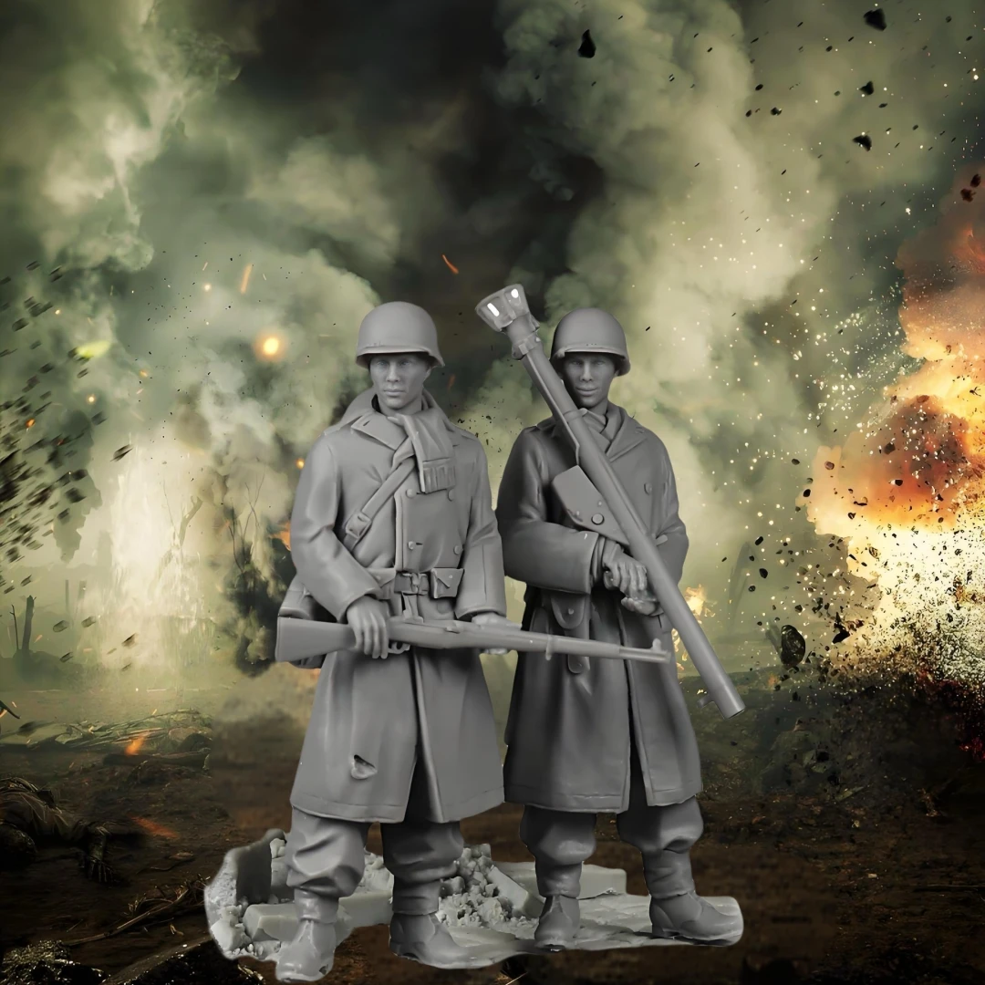 1/35 American Soldier Resin Model – Handheld White Mold GK Military Theme Actionfigur, unmontierter und unbemalter Bausatz