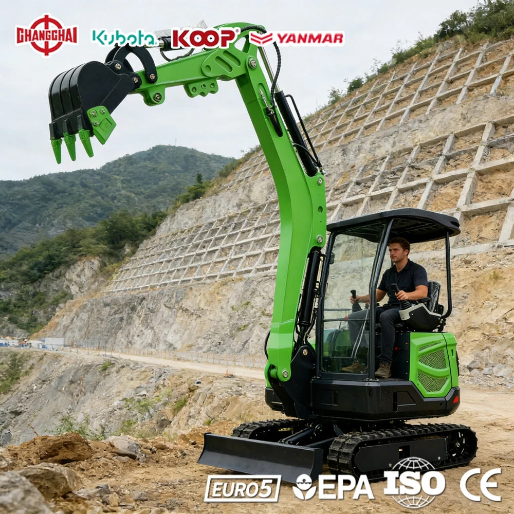 

Mini Excavator 1.2Ton Agricultural Construction 1.0Ton Excavators 2.0Ton Europe EPA Euro 5 CE Fast Delivery