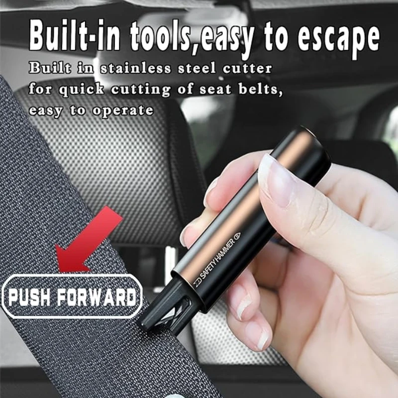 Window Breaker Seatbelt Cutter Car Gadgets Vehicle Escape Tool Safe Hammer Glass Breaker Life-Saving Emergency Artifact One Seco