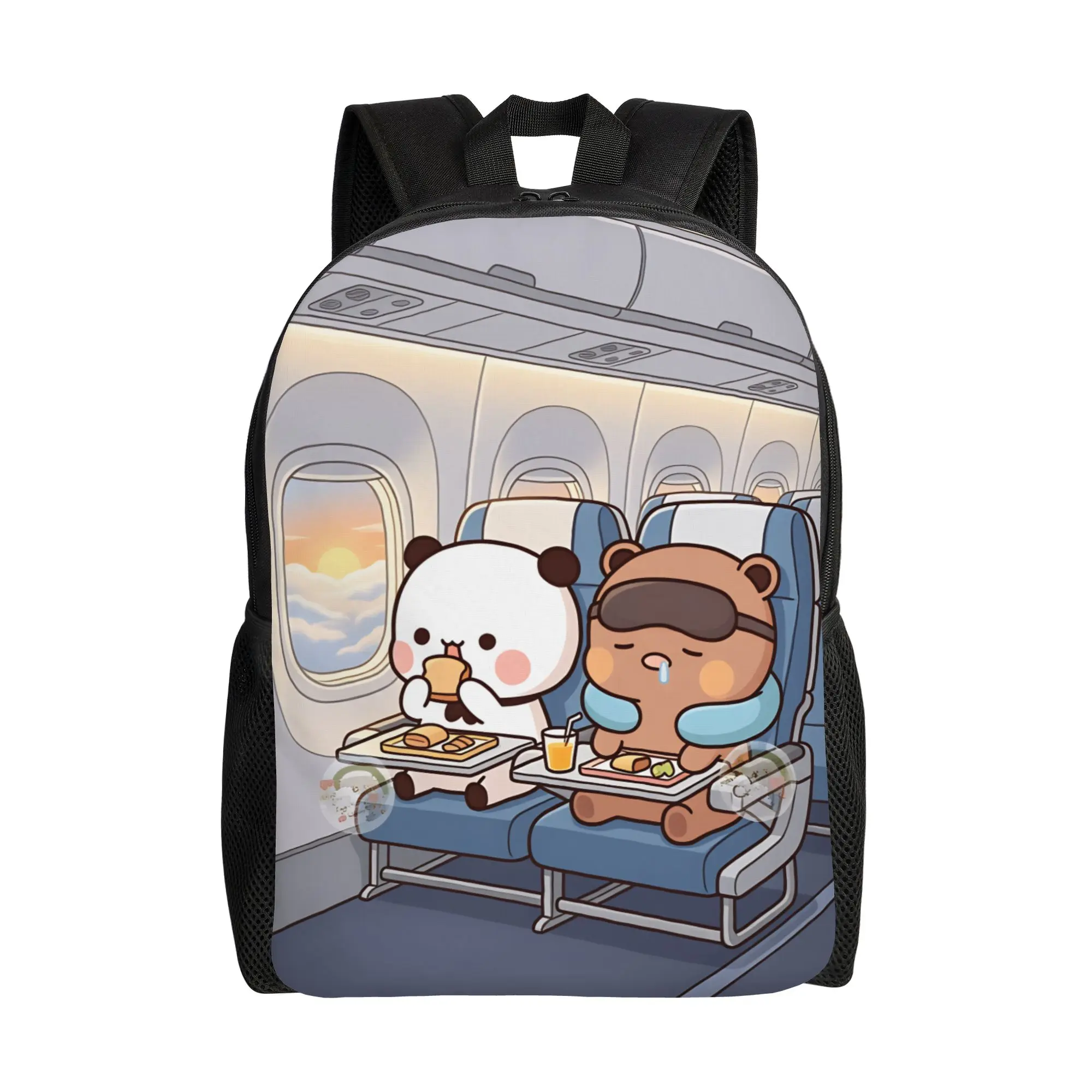 

Panda Bears Bubu And Dudu Backpack Outdoor Style Backpacks Female Funny School Bags Designer Large Rucksack