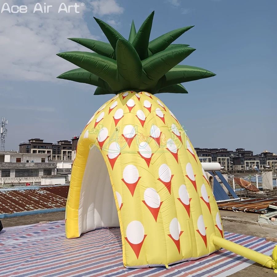 Popular 3m Diameter x 5mH Inflatable Pineapple Booth Inflatable Pineapple Arch Tent For Promotion/ Trade Show Made in China