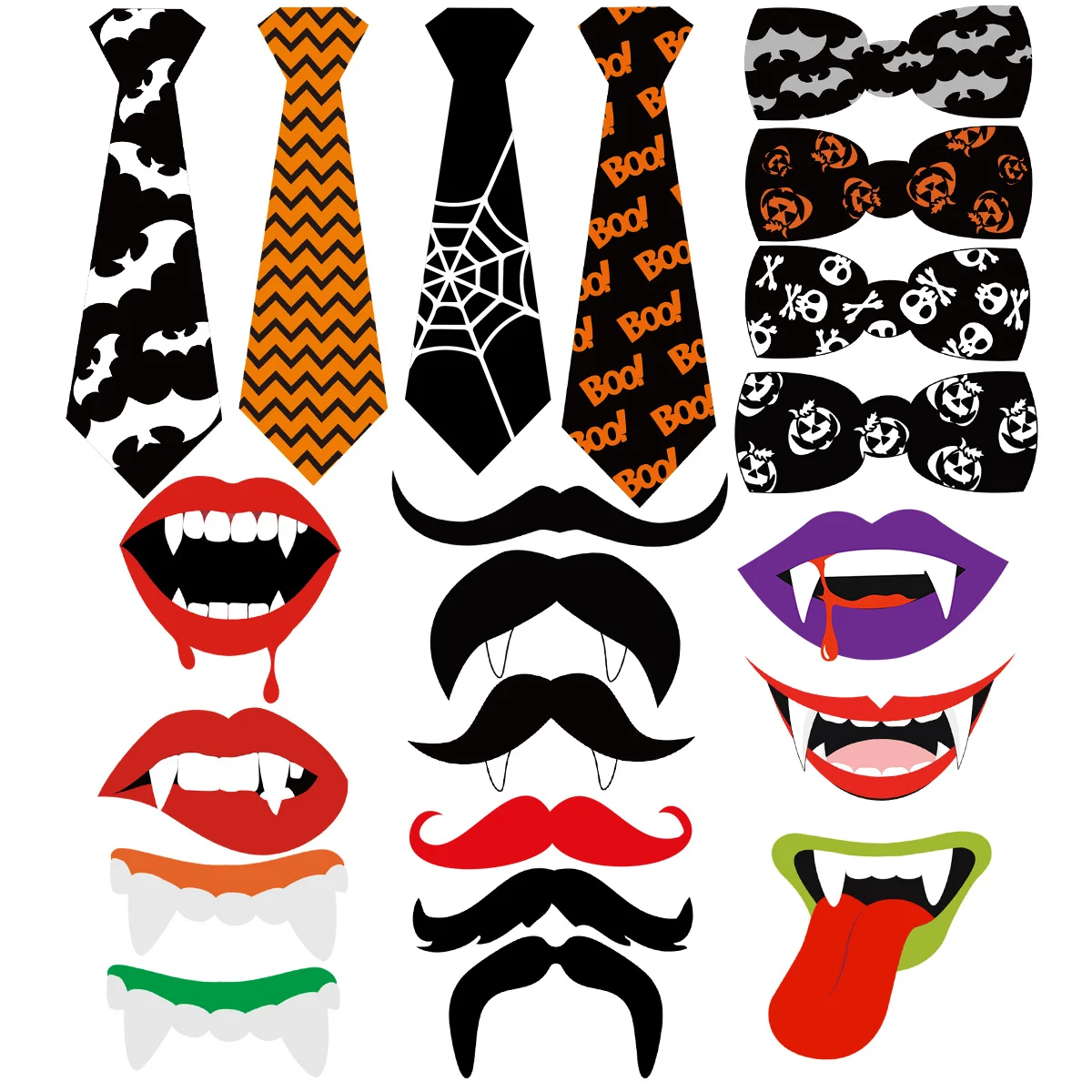 

Tinksky 47pcs Halloween Party Photo Booth Props Creative Happy Halloween Sign Kit for Party Decoration