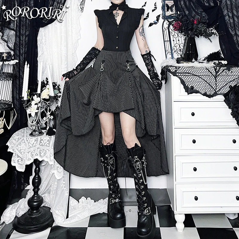 Summer Renaissance Clothing - RORORIRI Renaissance Victorian Pirate Skirt Black
