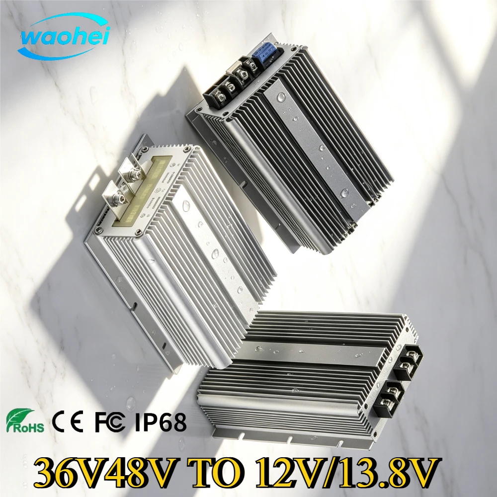36V 48V TO 12V 13.8V 40A 50A 60A DC DC Buck Power Converter Voltage Reducer Stabilizer Module Supply Module for Golf Cart CE