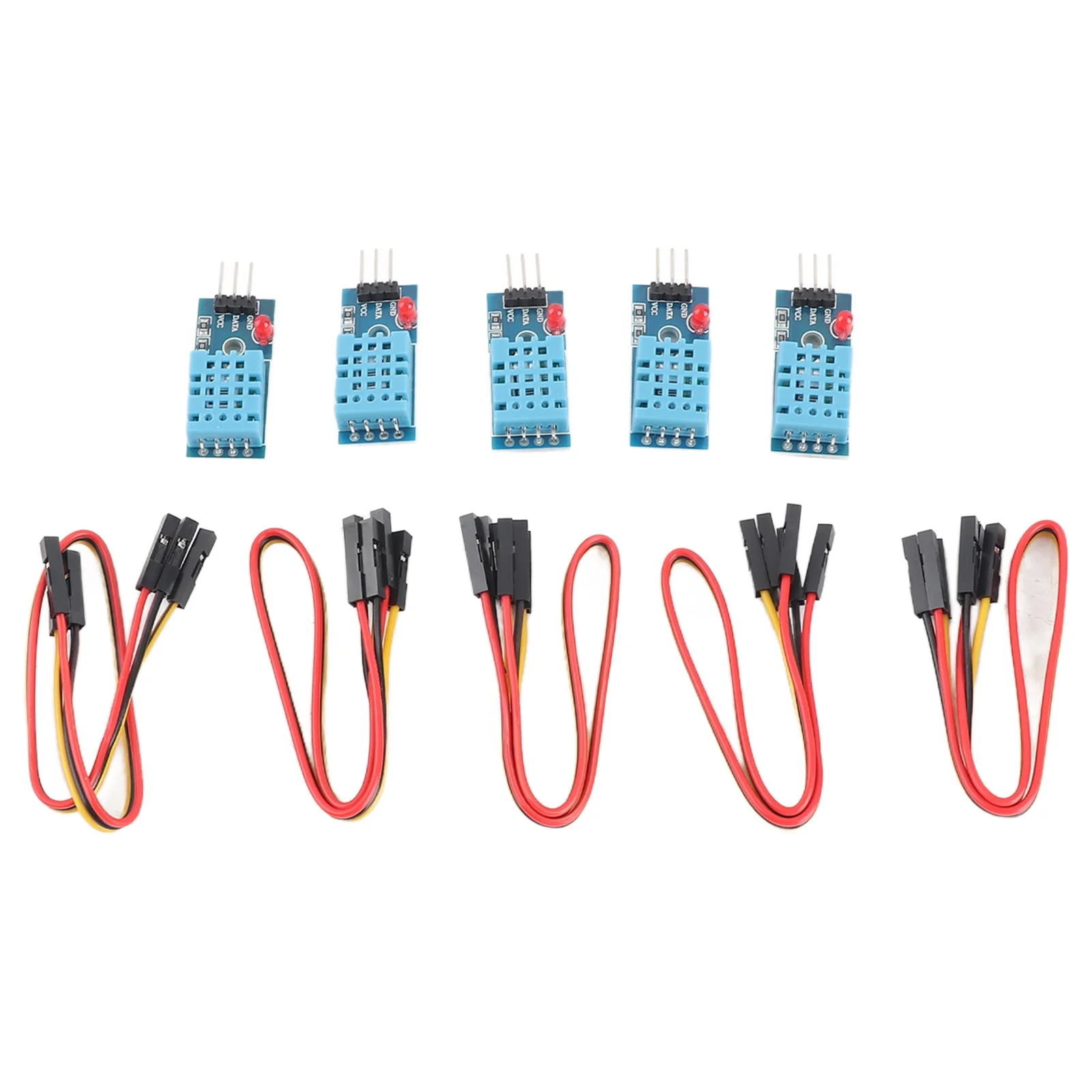 5PCS Temperature Humidity Sensor High Sensitivity Anti Interference Digital Sensor Module for Greenhouse Adapter Board