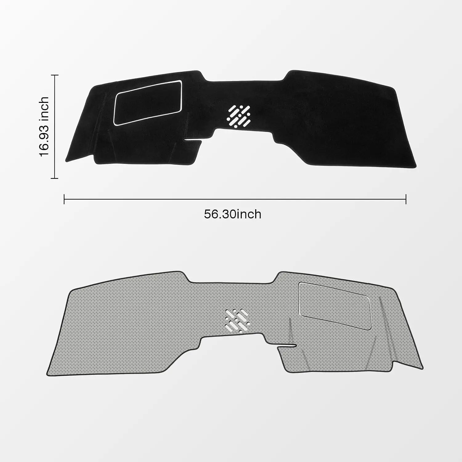 For Mazda CX-90 2024-2026 Dashboard Sun Shade Mat With HUD Cutout Polyester Yellow Backing Anti-UV Non-Slip Dash Cover