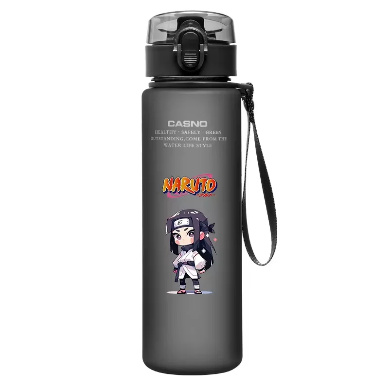 NARUTO Water Bottle Large Capacity Drinking Cup 560ML Portable Adult Outdoor Sports Plastic Water Cup Fitness Bottle Gift