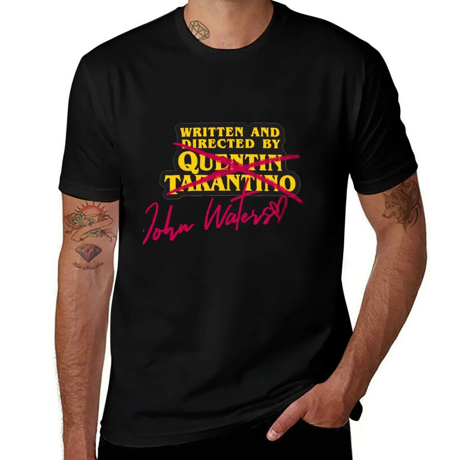 ジョン・ウォーターズとクエンティン・タランティーノ-tシャツ-ストリートスタイル-カジュアルtシャツ