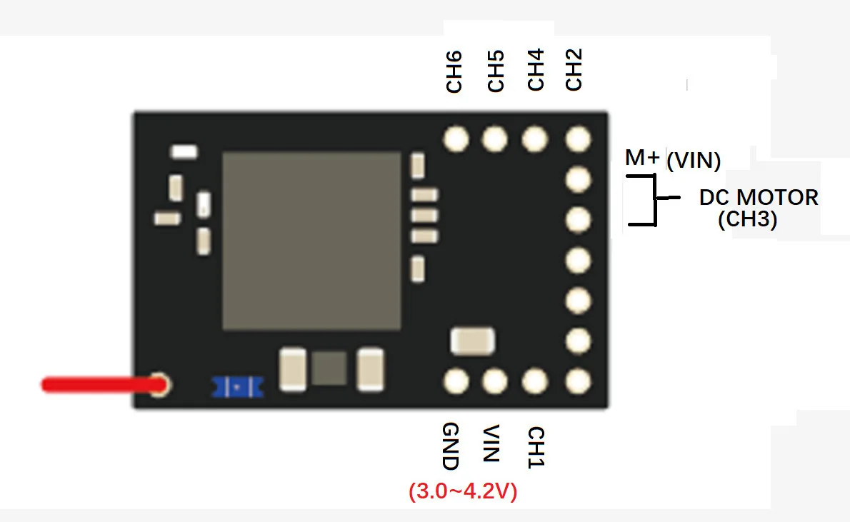 MX-RX62A FUS receiver is compatible with FUS IA6B FlySky AFHDS 8CH micro receiver factory