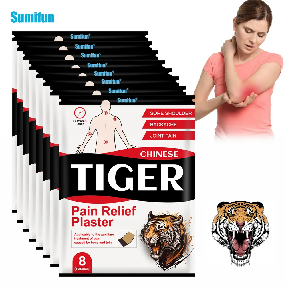 

1/160Pcs Sumifun New Tiger Balm Analgesic Patches Shoulder Joint Analgesic Rheumatoid Arthritis detumescence Medical plaster