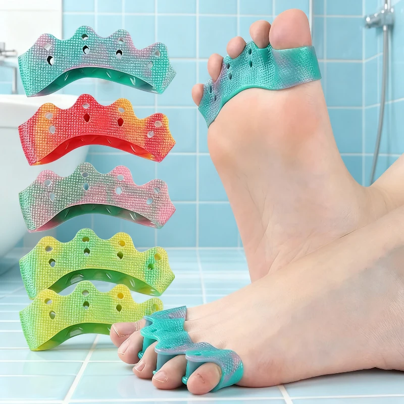 

Красочный разделитель пальцев с пятью отверстиями — r для перекрытия пальцев и вальгусной деформации большого пальца ноги — прокладка с пятью отверстиями