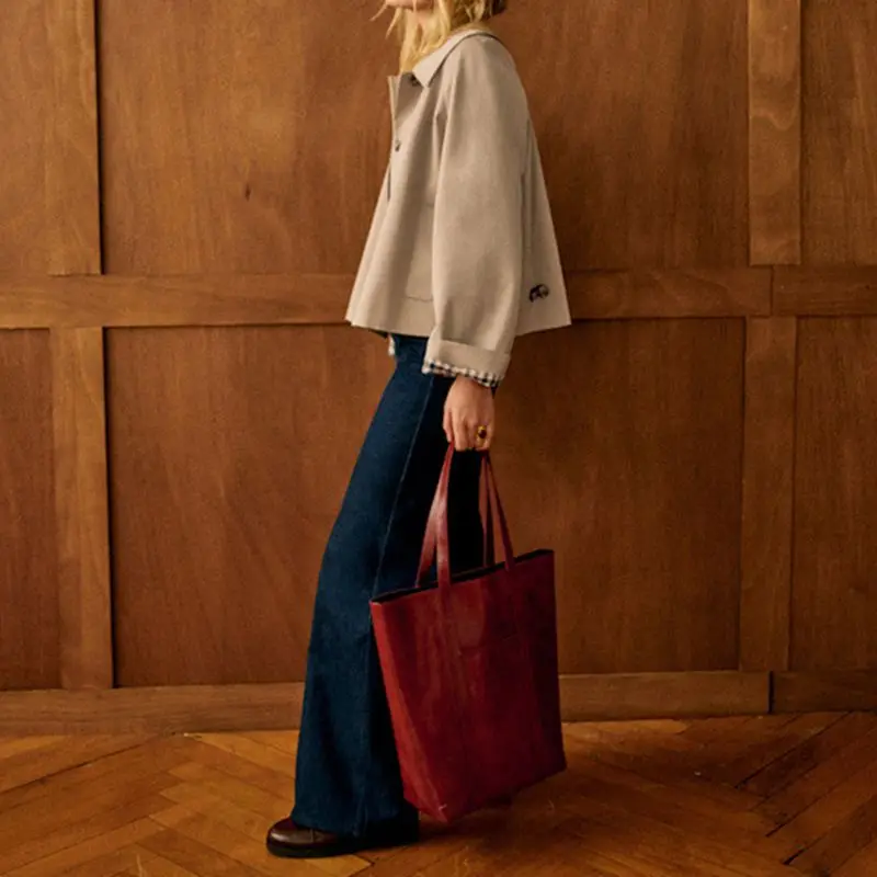 

Combhasaki Women Casual Plaid Print Patchwork Jacket Lapel Neck Button-Down Long Sleeve Loose Trench Coat Daily Outwear Office