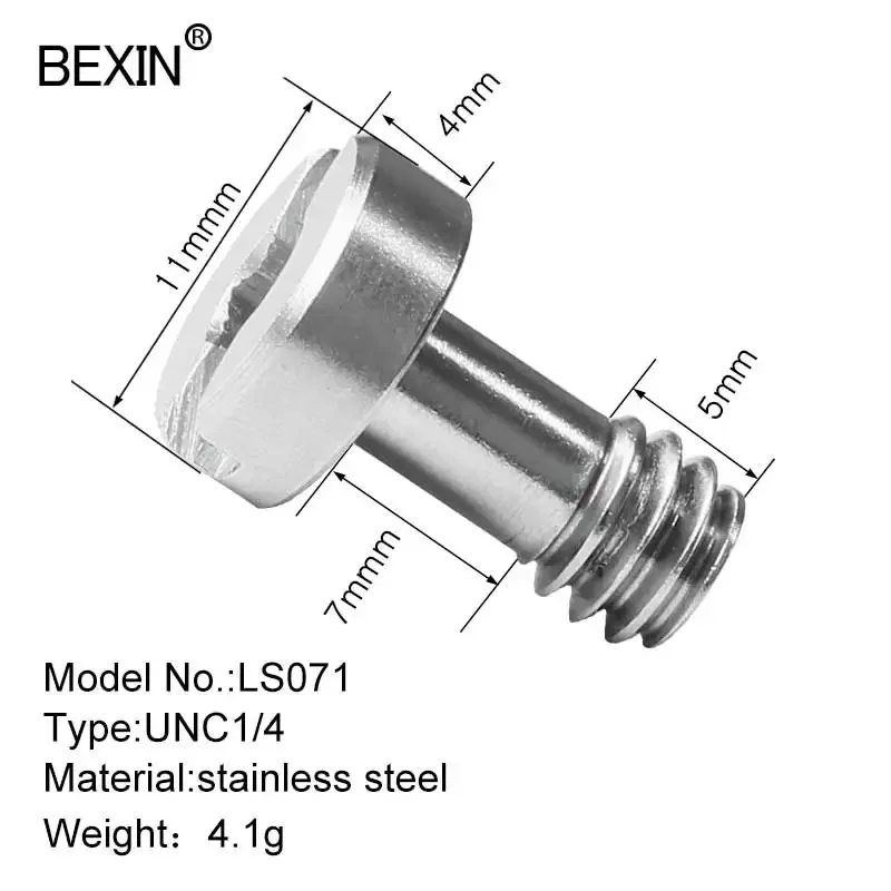 BEXIN ringless 1/4 screw is made of iron or stainless steel for Quick release plate DSLRS camera photography tripod