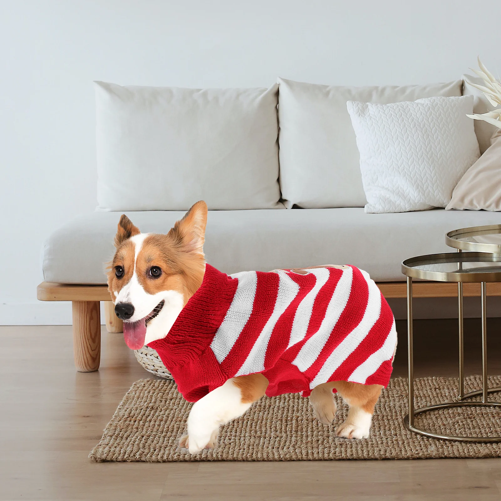 

1Pcs Christmas Dog Clothes Durable Winter Vest Costume Pet Supplies Bright Color Cute Fashion Puppy Costume Christmas Pet Vest