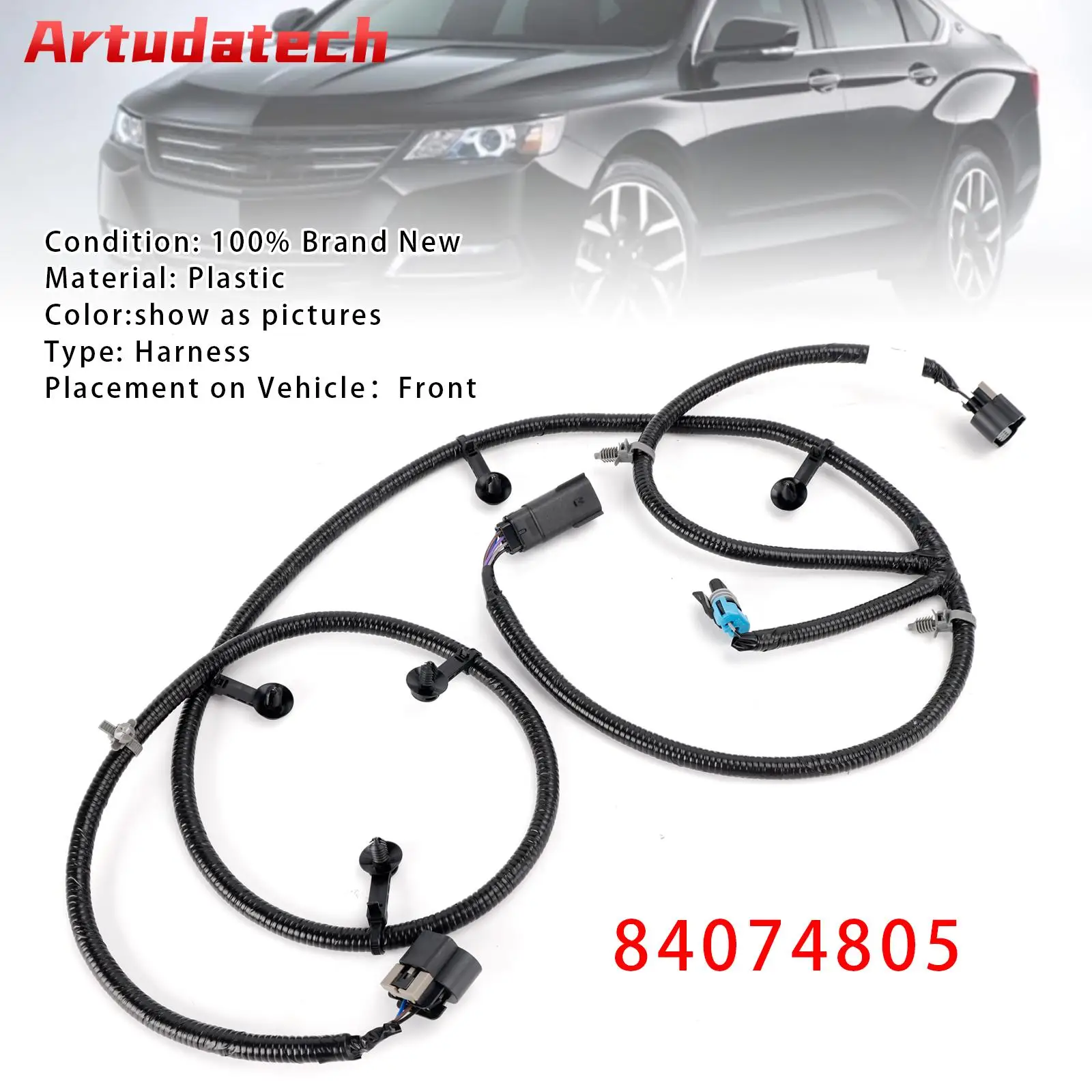 

Artudatech Front Bumper Grille Harness 84074805 For Chevrolet Impala 2018 2019 2020 Car Accessories