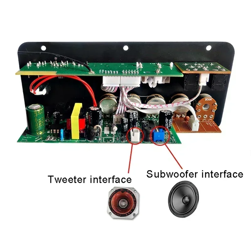 100W Amplifier Board with Optical Audio Bluetooth AMP USB FM Radio TF Player DIY Subwoofer Car Home Theater Amplifiers Karaoke view 4