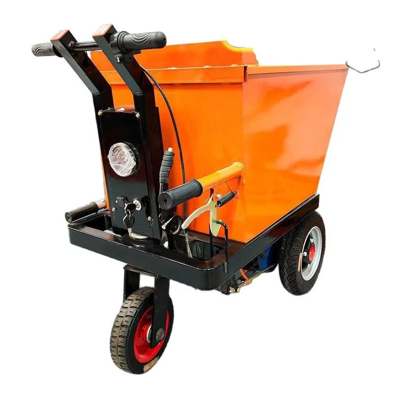 

Electric truck, gray bucket car, electric trolley